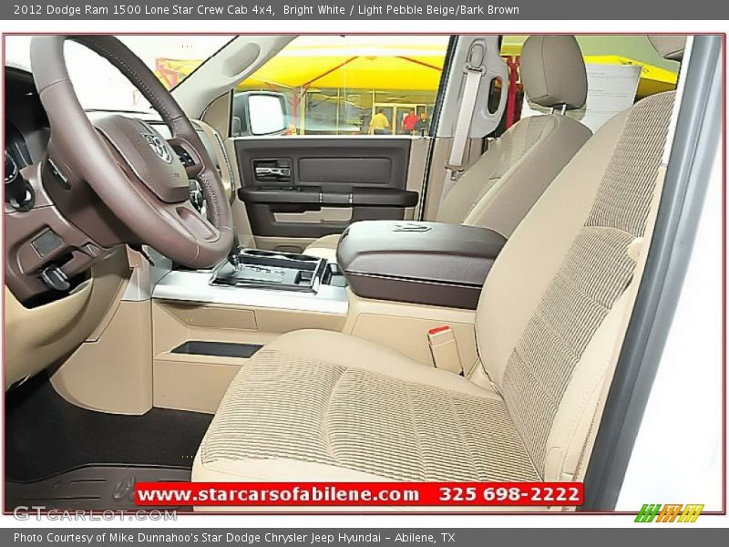 Bright White / Light Pebble Beige/Bark Brown 2012 Dodge Ram 1500 Lone Star Crew Cab 4x4