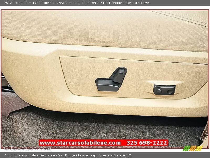 Bright White / Light Pebble Beige/Bark Brown 2012 Dodge Ram 1500 Lone Star Crew Cab 4x4