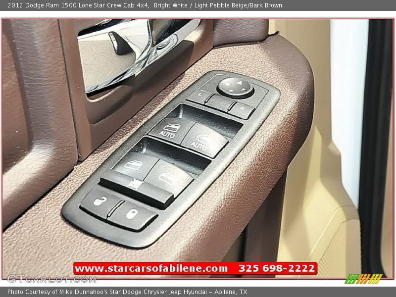 Bright White / Light Pebble Beige/Bark Brown 2012 Dodge Ram 1500 Lone Star Crew Cab 4x4