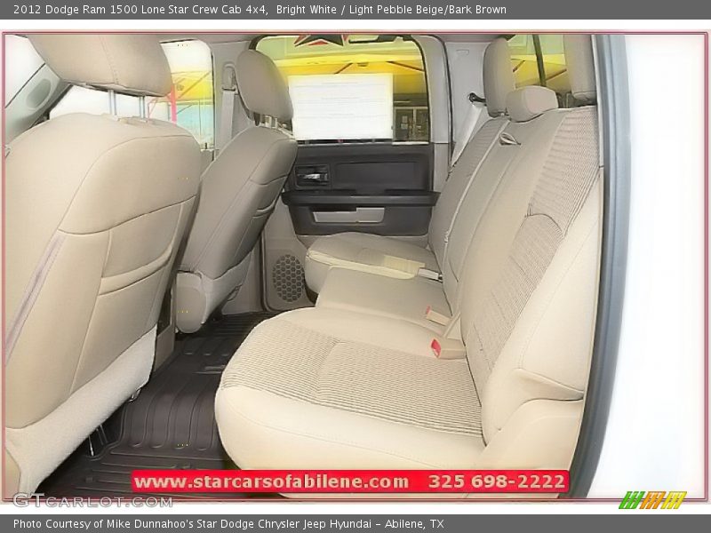 Bright White / Light Pebble Beige/Bark Brown 2012 Dodge Ram 1500 Lone Star Crew Cab 4x4