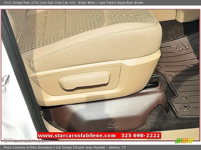 Bright White / Light Pebble Beige/Bark Brown 2012 Dodge Ram 1500 Lone Star Crew Cab 4x4