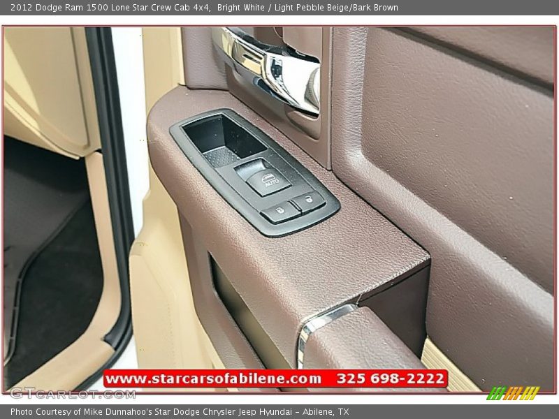 Bright White / Light Pebble Beige/Bark Brown 2012 Dodge Ram 1500 Lone Star Crew Cab 4x4