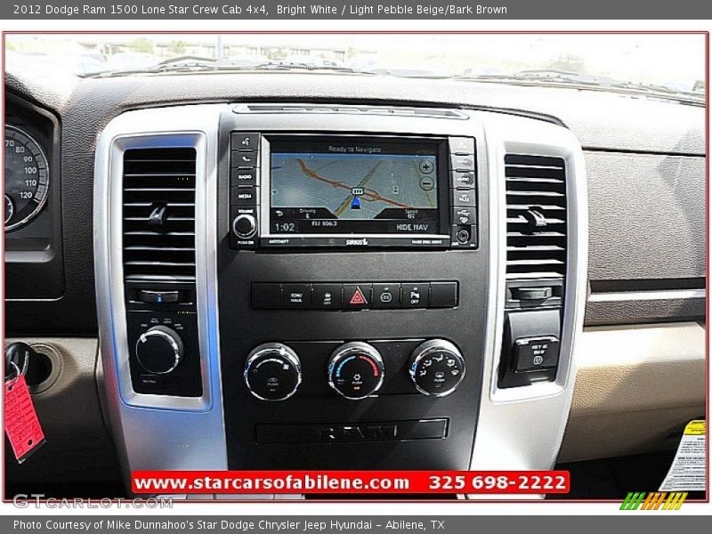 Bright White / Light Pebble Beige/Bark Brown 2012 Dodge Ram 1500 Lone Star Crew Cab 4x4