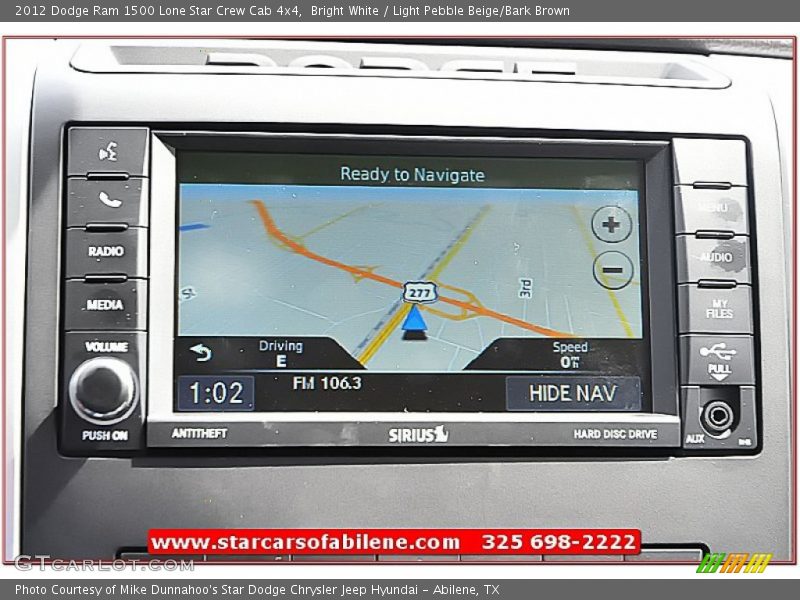 Bright White / Light Pebble Beige/Bark Brown 2012 Dodge Ram 1500 Lone Star Crew Cab 4x4