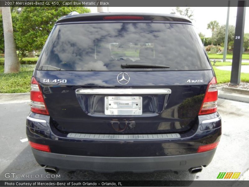 Capri Blue Metallic / Black 2007 Mercedes-Benz GL 450