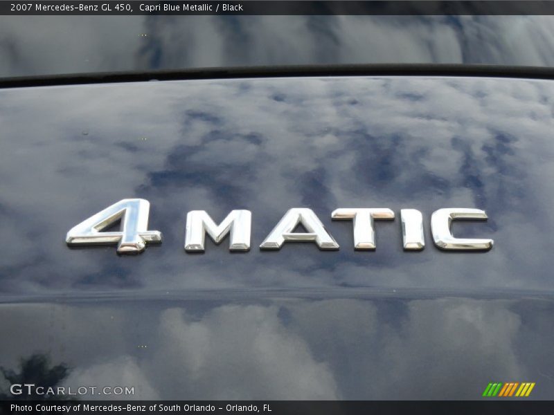 Capri Blue Metallic / Black 2007 Mercedes-Benz GL 450