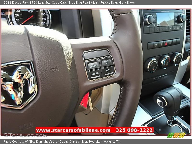 True Blue Pearl / Light Pebble Beige/Bark Brown 2012 Dodge Ram 1500 Lone Star Quad Cab
