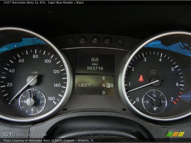 Capri Blue Metallic / Black 2007 Mercedes-Benz GL 450