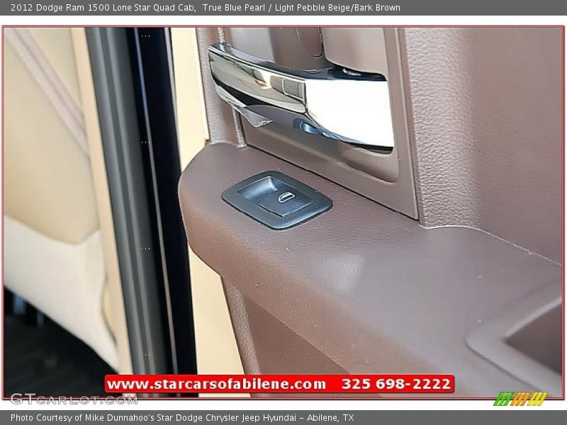 True Blue Pearl / Light Pebble Beige/Bark Brown 2012 Dodge Ram 1500 Lone Star Quad Cab