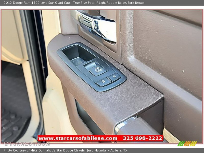 True Blue Pearl / Light Pebble Beige/Bark Brown 2012 Dodge Ram 1500 Lone Star Quad Cab