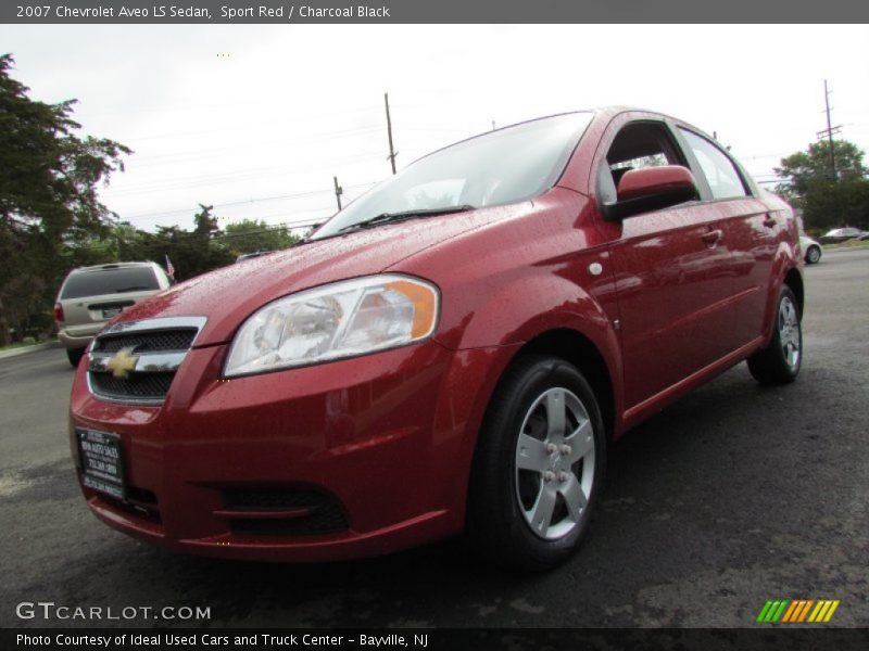 Sport Red / Charcoal Black 2007 Chevrolet Aveo LS Sedan