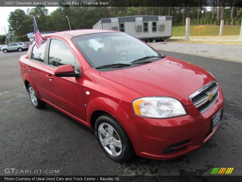 Sport Red / Charcoal Black 2007 Chevrolet Aveo LS Sedan