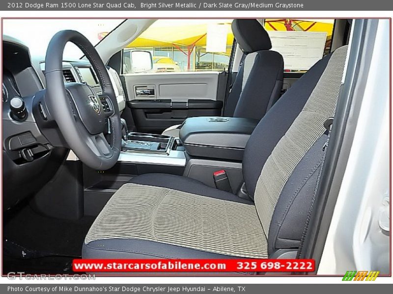 Bright Silver Metallic / Dark Slate Gray/Medium Graystone 2012 Dodge Ram 1500 Lone Star Quad Cab