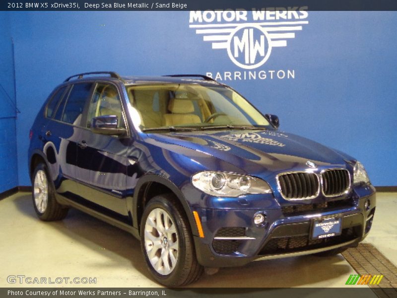 Deep Sea Blue Metallic / Sand Beige 2012 BMW X5 xDrive35i