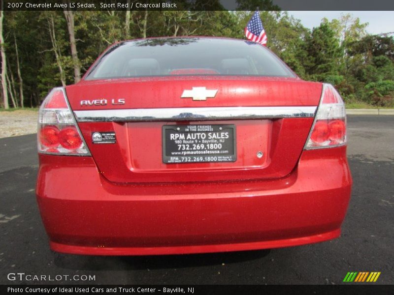 Sport Red / Charcoal Black 2007 Chevrolet Aveo LS Sedan