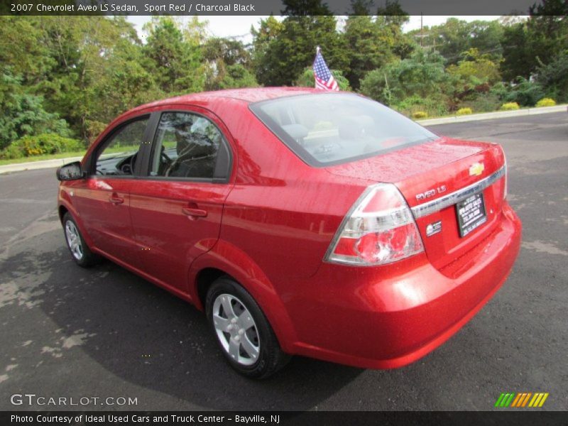 Sport Red / Charcoal Black 2007 Chevrolet Aveo LS Sedan