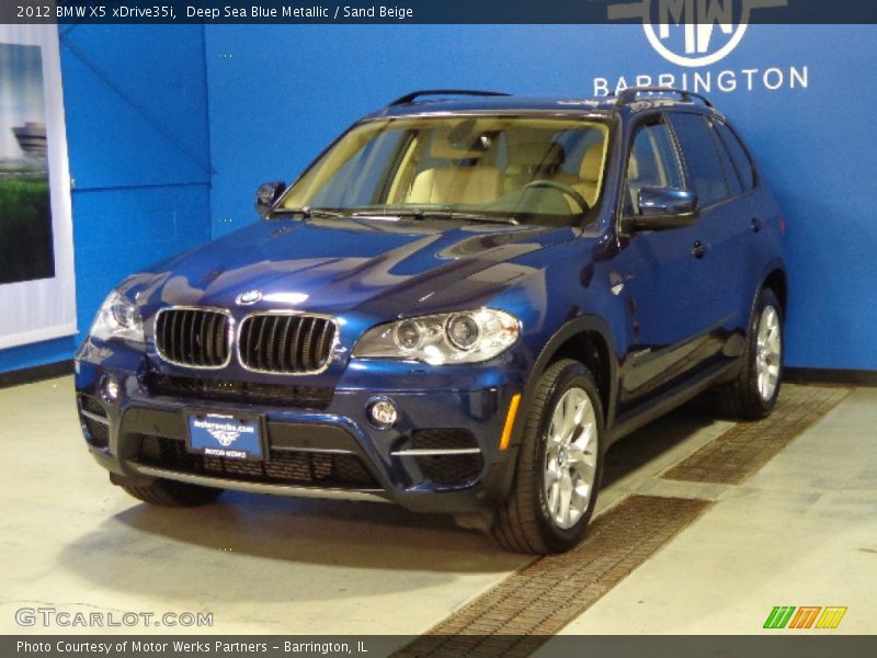 Deep Sea Blue Metallic / Sand Beige 2012 BMW X5 xDrive35i
