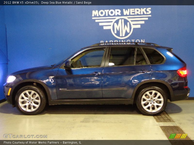 Deep Sea Blue Metallic / Sand Beige 2012 BMW X5 xDrive35i