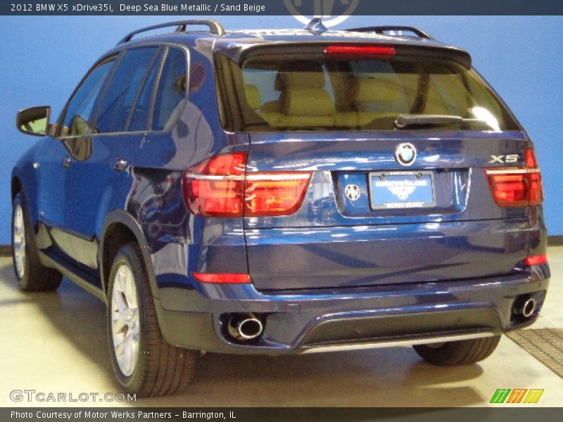 Deep Sea Blue Metallic / Sand Beige 2012 BMW X5 xDrive35i
