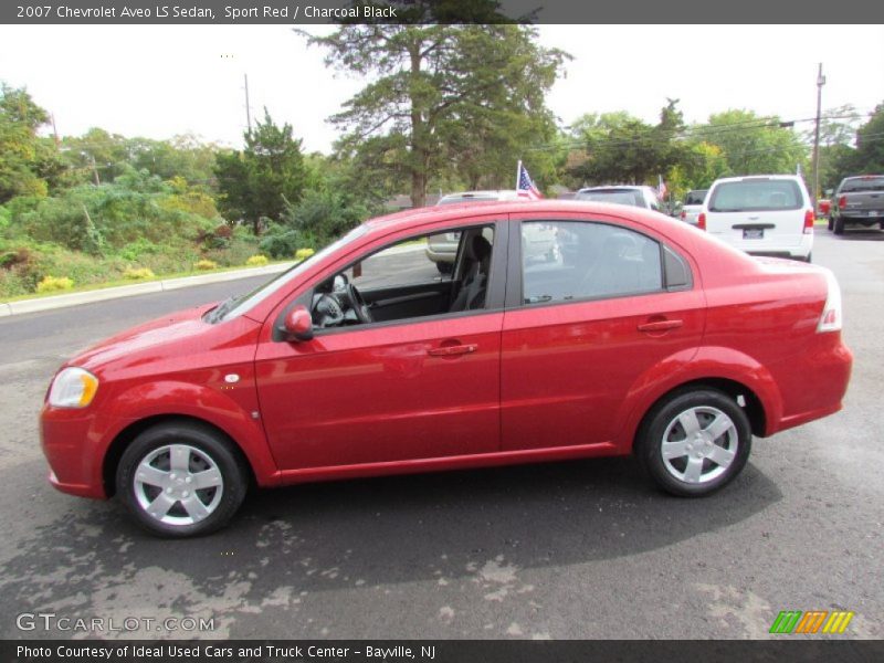 Sport Red / Charcoal Black 2007 Chevrolet Aveo LS Sedan