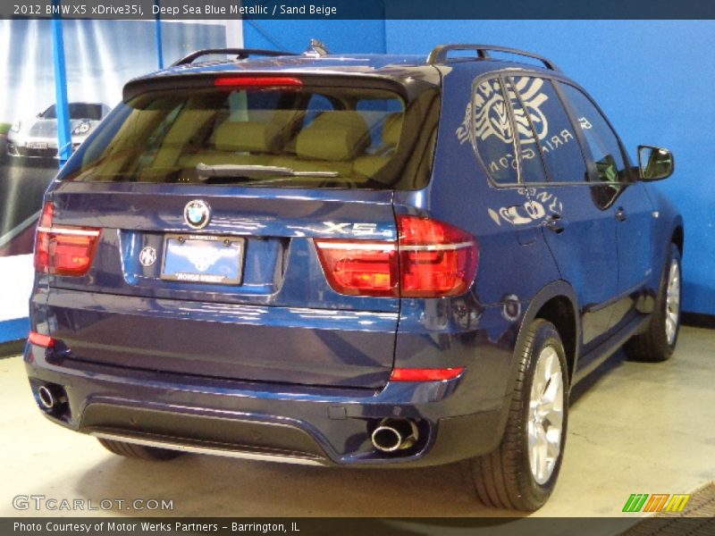 Deep Sea Blue Metallic / Sand Beige 2012 BMW X5 xDrive35i