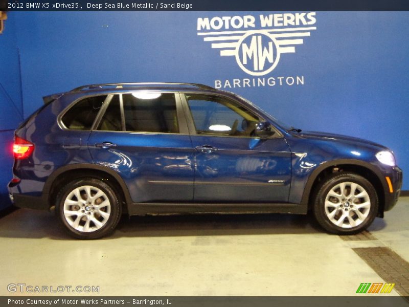 Deep Sea Blue Metallic / Sand Beige 2012 BMW X5 xDrive35i