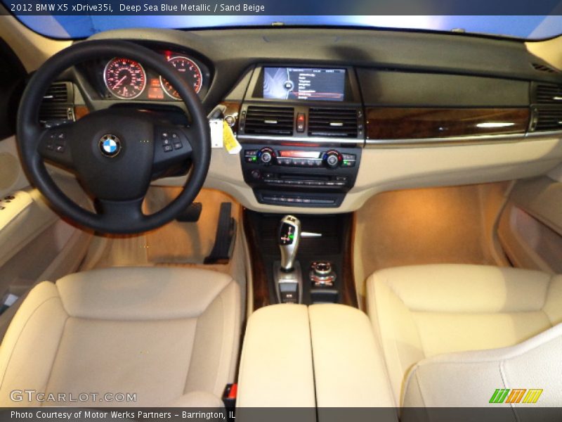 Deep Sea Blue Metallic / Sand Beige 2012 BMW X5 xDrive35i