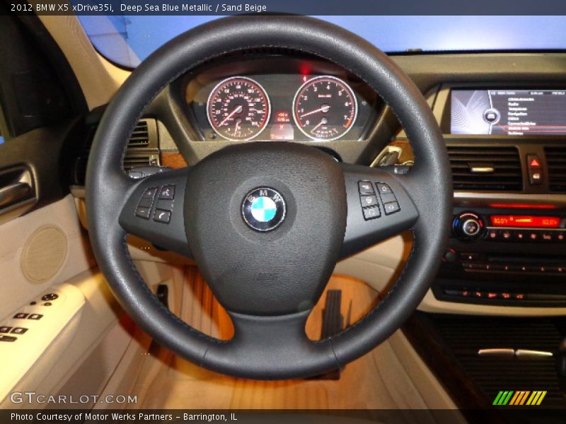 Deep Sea Blue Metallic / Sand Beige 2012 BMW X5 xDrive35i