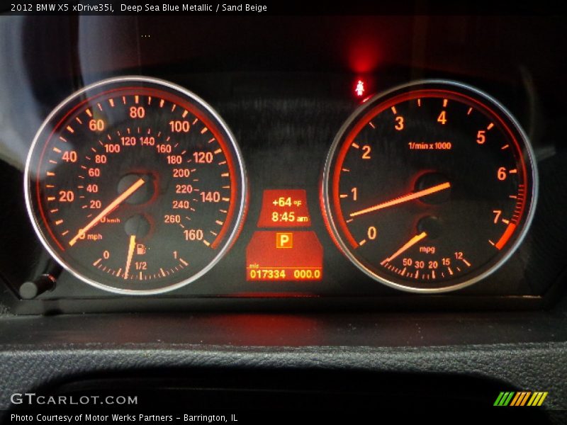 Deep Sea Blue Metallic / Sand Beige 2012 BMW X5 xDrive35i