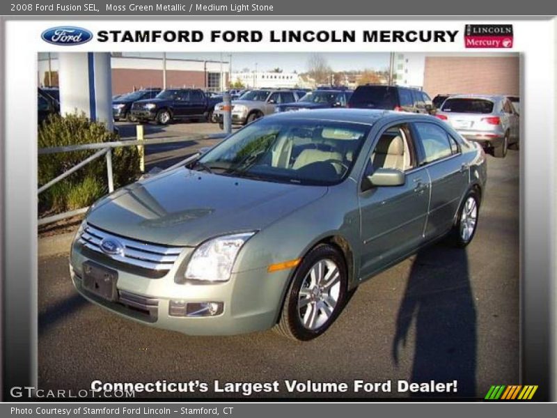 Moss Green Metallic / Medium Light Stone 2008 Ford Fusion SEL