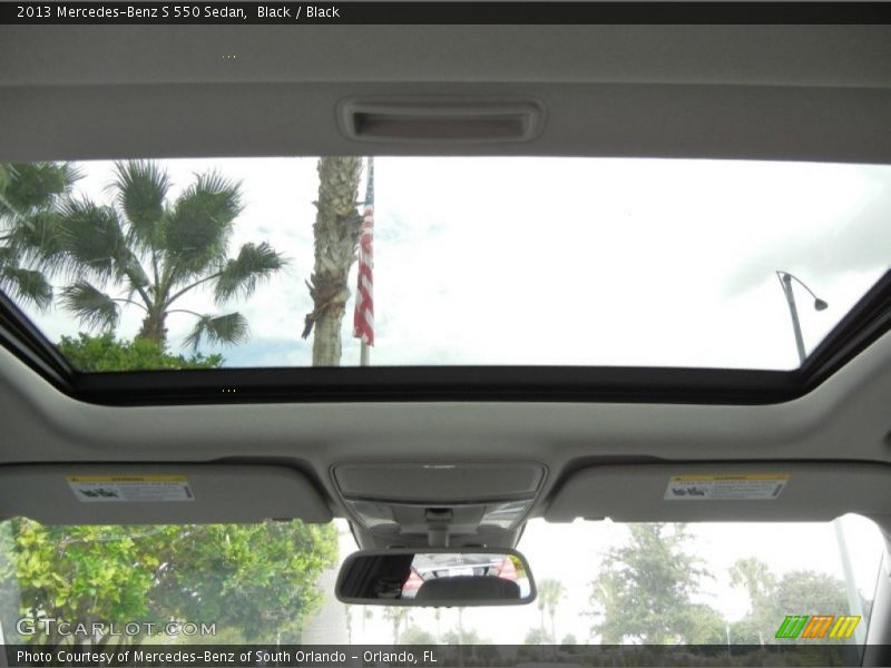 Sunroof of 2013 S 550 Sedan
