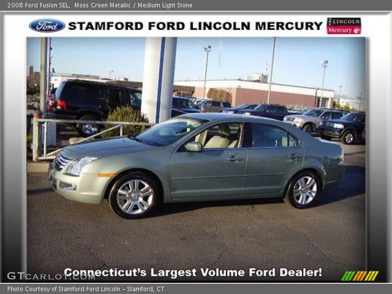 Moss Green Metallic / Medium Light Stone 2008 Ford Fusion SEL