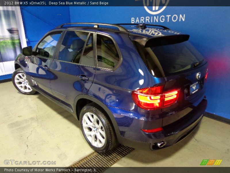 Deep Sea Blue Metallic / Sand Beige 2012 BMW X5 xDrive35i
