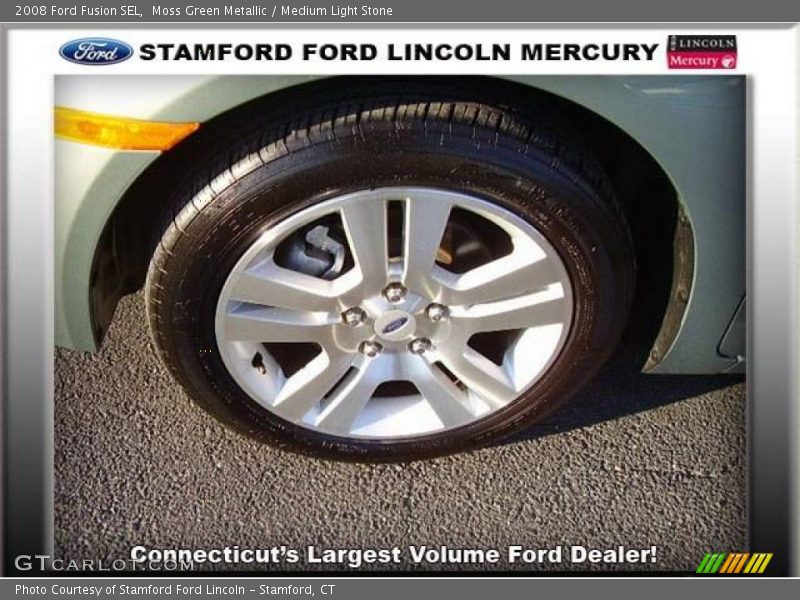 Moss Green Metallic / Medium Light Stone 2008 Ford Fusion SEL