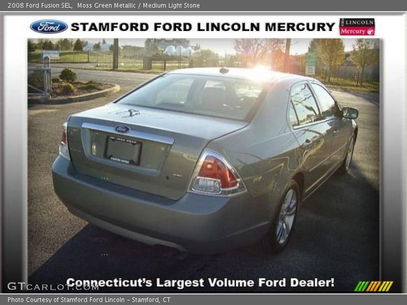 Moss Green Metallic / Medium Light Stone 2008 Ford Fusion SEL