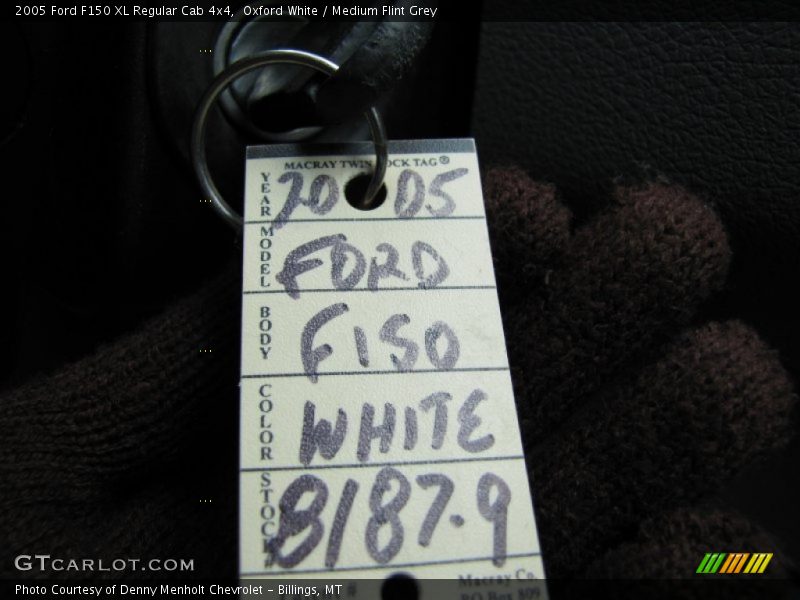 Oxford White / Medium Flint Grey 2005 Ford F150 XL Regular Cab 4x4