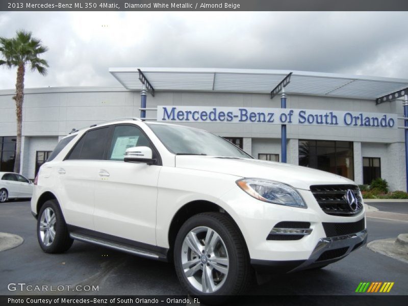 Diamond White Metallic / Almond Beige 2013 Mercedes-Benz ML 350 4Matic