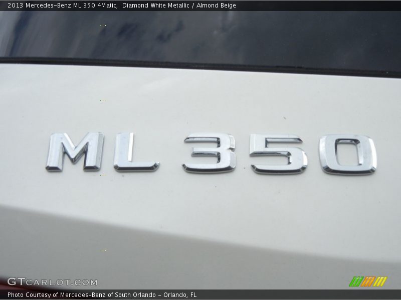 Diamond White Metallic / Almond Beige 2013 Mercedes-Benz ML 350 4Matic