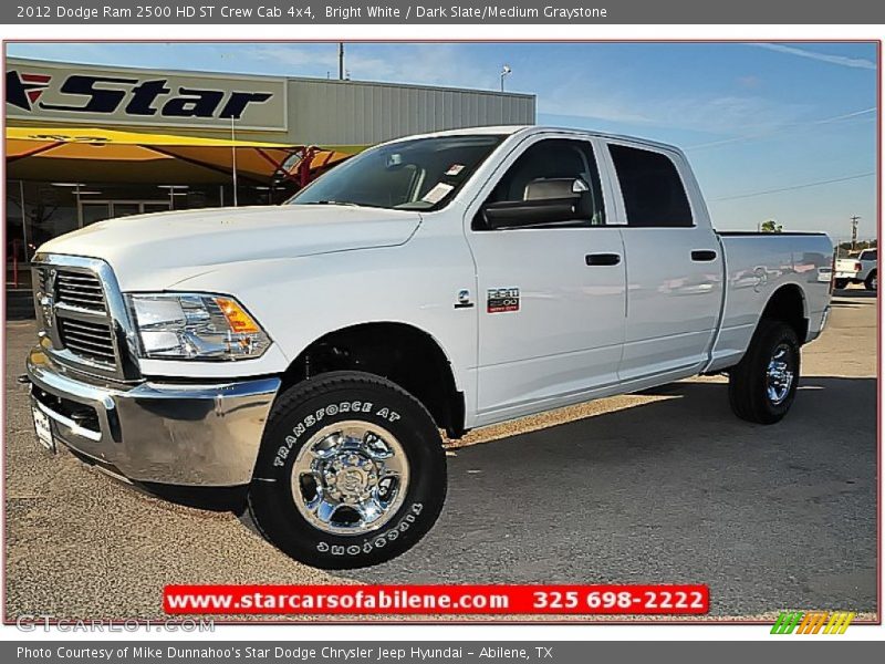 Bright White / Dark Slate/Medium Graystone 2012 Dodge Ram 2500 HD ST Crew Cab 4x4