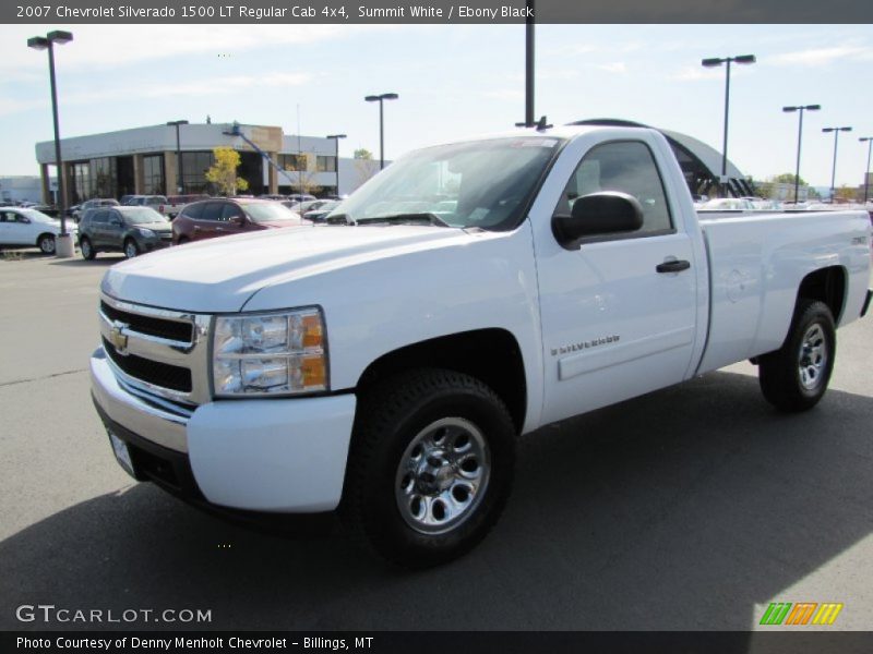 Summit White / Ebony Black 2007 Chevrolet Silverado 1500 LT Regular Cab 4x4