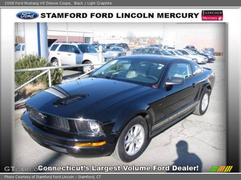 Black / Light Graphite 2008 Ford Mustang V6 Deluxe Coupe