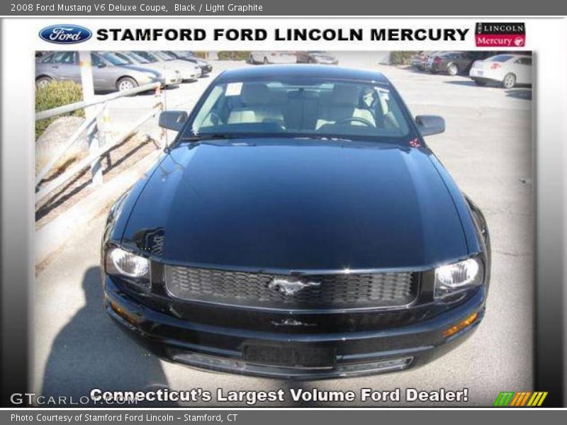 Black / Light Graphite 2008 Ford Mustang V6 Deluxe Coupe