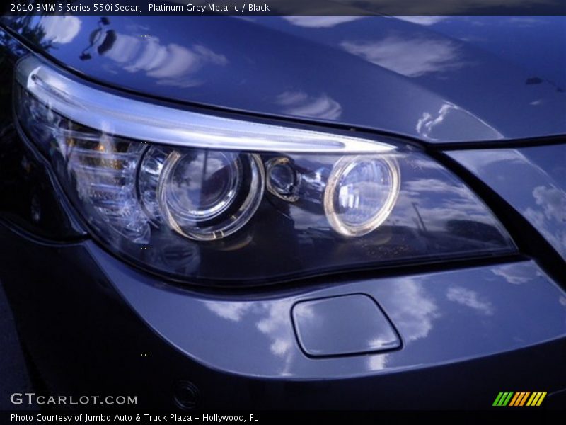 Platinum Grey Metallic / Black 2010 BMW 5 Series 550i Sedan