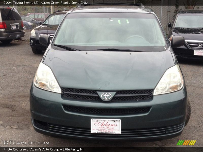 Aspen Green Pearl / Stone Gray 2004 Toyota Sienna LE