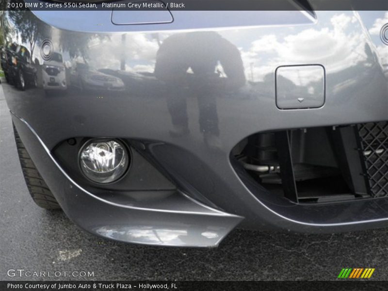 Platinum Grey Metallic / Black 2010 BMW 5 Series 550i Sedan