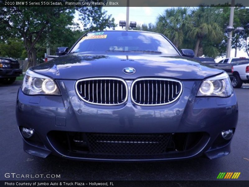 Platinum Grey Metallic / Black 2010 BMW 5 Series 550i Sedan