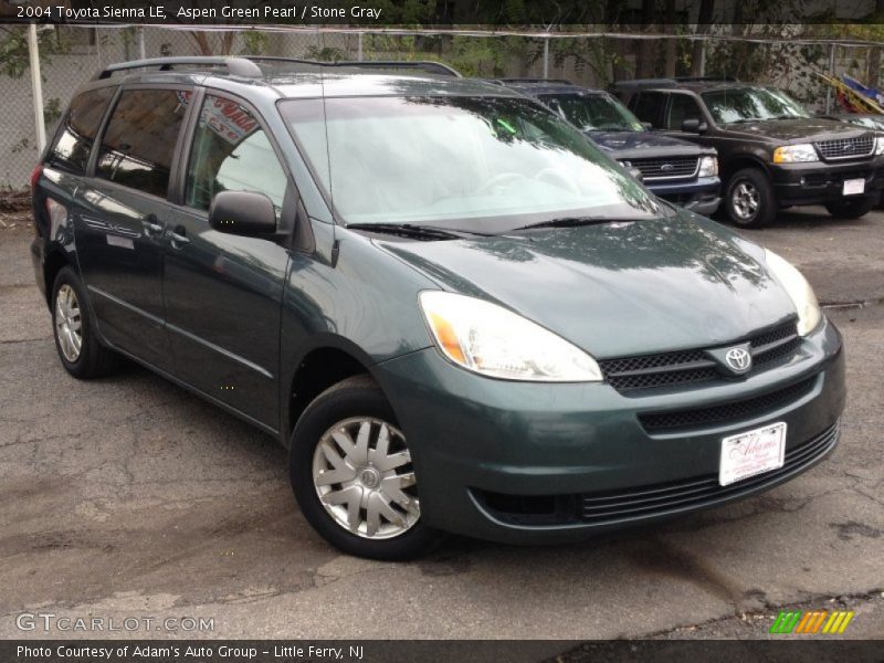 Aspen Green Pearl / Stone Gray 2004 Toyota Sienna LE