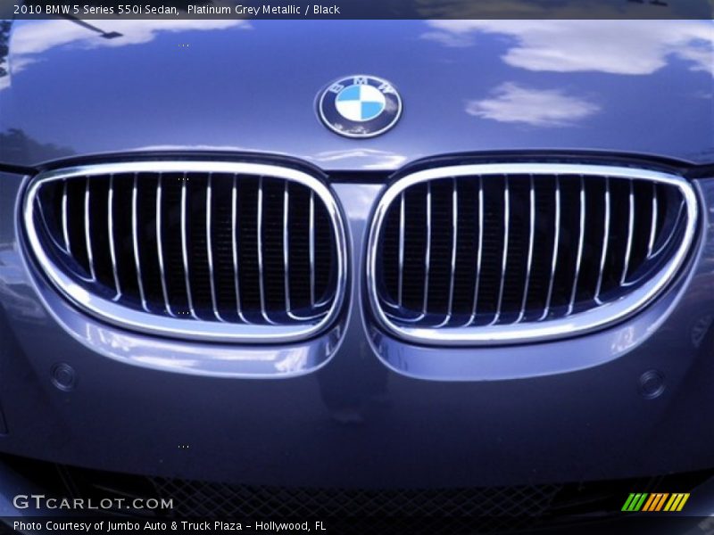 Platinum Grey Metallic / Black 2010 BMW 5 Series 550i Sedan