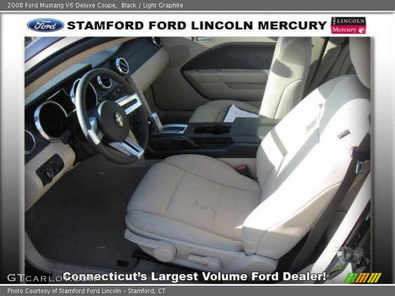 Black / Light Graphite 2008 Ford Mustang V6 Deluxe Coupe