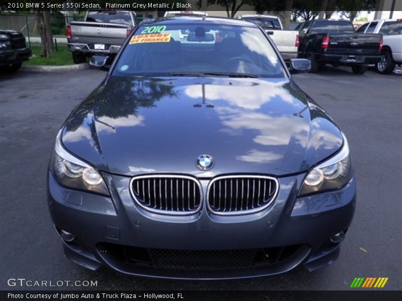 Platinum Grey Metallic / Black 2010 BMW 5 Series 550i Sedan